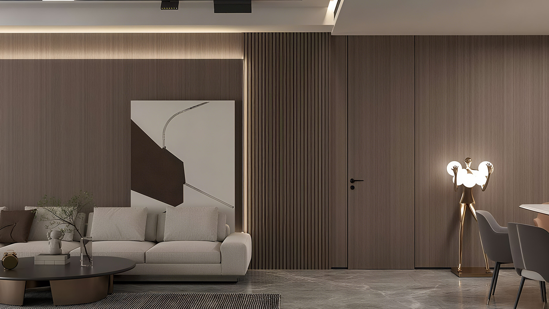 High-end residences use Kunyu wooden doors.